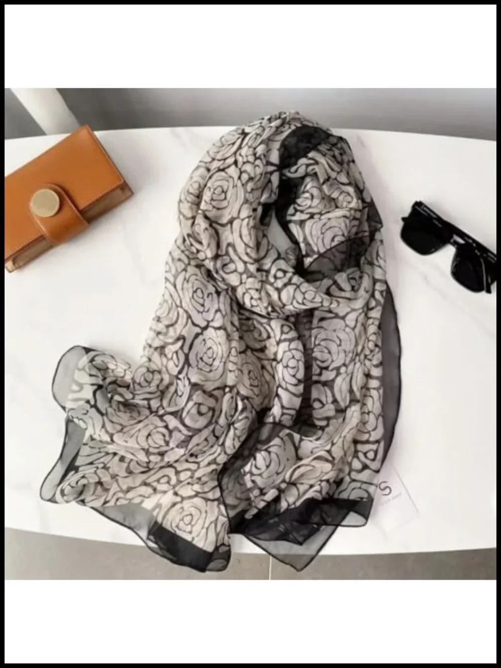 Silk Feeling Scarf for Women Lightweight Large Fashion Shawls Wrap